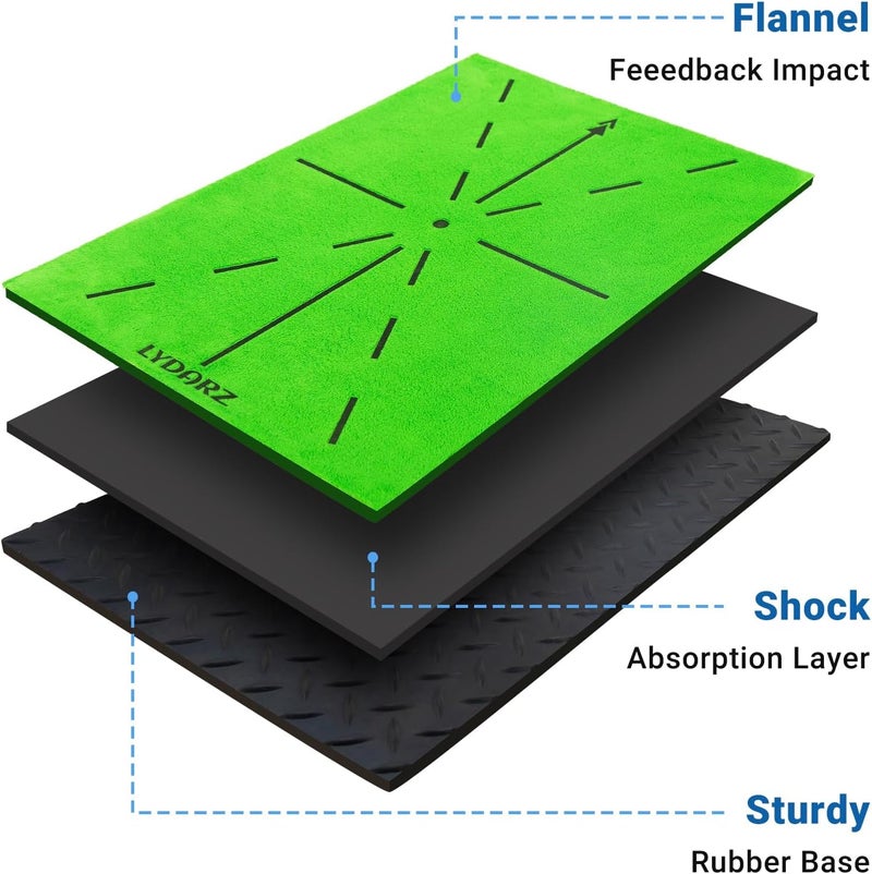 LYDARZ Portable Golf Swing Turf Mat – Lightweight Golf Practice Mat with Instant Feedback, Indoor and Outdoor Training Aid, Ideal Gift for Golfers - Image 3